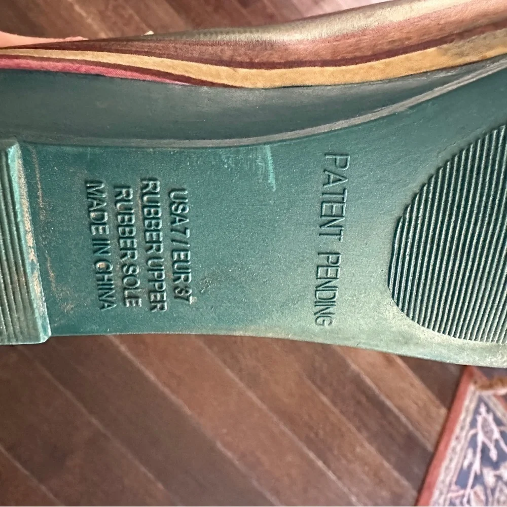Rare Jeffery Campbell Colorful Watercolor Women's Rain Boot size 7